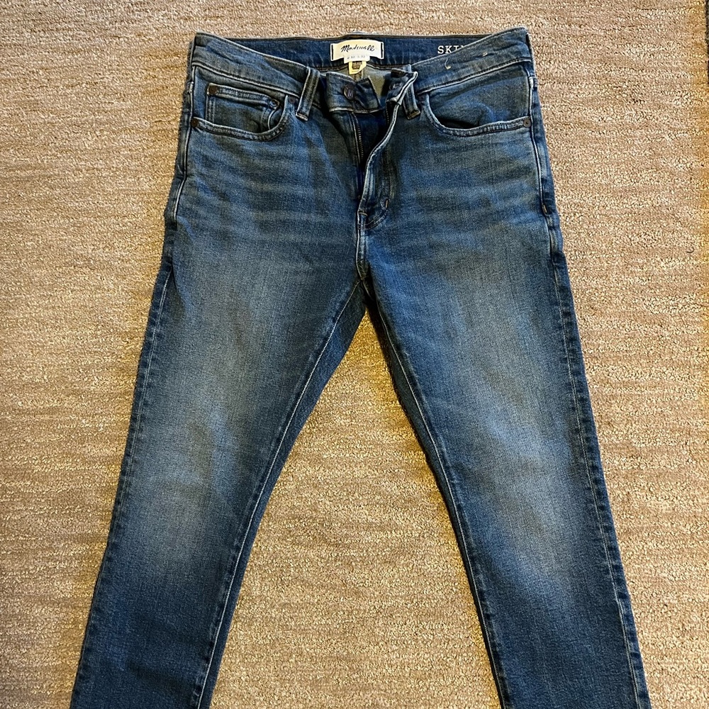 Madewell men’s skinny stretch light wash jeans